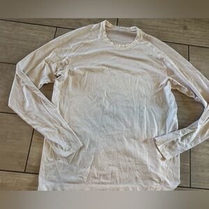 Men’s Lululemon Swiftly White Long Sleeve Athletic Top Size L